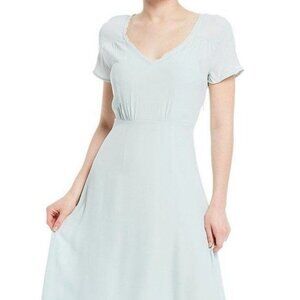 *Shabby Chic Seafoam Green Cottagecore Lined Midi Dress Size Large NWT